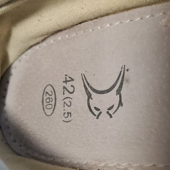 Minika Canvas Shoes Wedge Stripe Slip On Navy Cream Women's Size 10 WOMAN'S - Picture 9 of 12